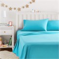 Amazon Basics Комплект детского постельного белья из мягкой лёгкой микрофибры, 3 предмета, двуспальный, яркий аквамарин 11263622