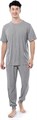 Мужской пижамный комплект Fruit of the Loom: лонгслив и брюки-джоггеры 360 Стретч, современный комфорт. 11271086