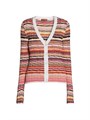 Полосатый кардиган Missoni из хлопковой смеси с V-образным вырезом и пуговичной застежкой 11020610