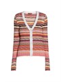 Полосатый кардиган Missoni из хлопковой смеси с V-образным вырезом и пуговичной застежкой 11020610