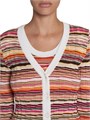 Полосатый кардиган Missoni из хлопковой смеси с V-образным вырезом и пуговичной застежкой 11020610