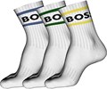 Мужские носки BOSS из мягкого хлопка, 3 пары с яркими логотипами и рибанной структурой 11300488