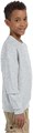 Молодёжный флисовый лонгслив Jerzees с круглым вырезом и удобной зауженной посадкой, легко стираемый в машине 10022435