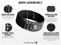 Gymreapers Нейлоновый ремень для тяжёлой атлетики с быстрой системой фиксации, шириной 10 см, поддержка спины 11246249