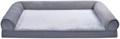 Amazon Basics Диванная кровать для собак с мягким основанием и съемным чехлом, 76 x 51 см, серый цвет 11281413