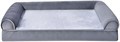 Amazon Basics Диванная кровать для собак с мягким основанием и съемным чехлом, 76 x 51 см, серый цвет 11281413