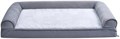 Amazon Basics Диванная кровать для собак с мягким основанием и съемным чехлом, 76 x 51 см, серый цвет 11281413