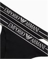 Тонкие стринги Emporio Armani для женщин из мягкого хлопкового материала, 2 штуки, с низкой посадкой 11265957