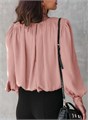 Розовая женская блуза Dokotoo с мягкими плечиками и длинными рукавами, модный тренд 2025 года, 100% полиэстер 10023189