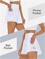 Теннисная юбка для женщин Blooming Jelly, плиссированная, высокоталия, с карманами и шортами 11243470
