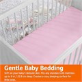 Amazon Basics Комплект из 2-х натяжных простыней для детской кроватки из 100% хлопкового трикотажа, розового цвета, размер 71 x 132 см, подходит для стандартных матрасов 11282302