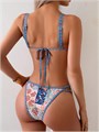 Купальник-бикини SweatyRocks с цветочным принтом, 82% полиэстера, 18% эластана, регулируемыми бретелями 11310076