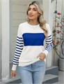 Женский трикотажный лонгслив Lomon с полосатым цветным блоком, осенний свитер с длинным рукавом 11244226