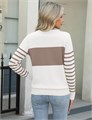 Женский трикотажный лонгслив Lomon с полосатым цветным блоком, осенний свитер с длинным рукавом 11244226