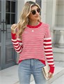 Женский трикотажный лонгслив Lomon с полосатым цветным блоком, осенний свитер с длинным рукавом 11244226