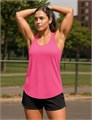 Женская спортивная майка Zengjo - удлиненная футболка для тренировок, быстросохнущая, из материала 90% полиэстер, 10% спандекс 11277624