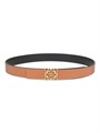 Loewe Двусторонний кожаный ремень с золотистой пряжкой и логотипом, ширина 5 см 11023371