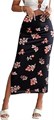 Юбка-миди Milumia с цветочным принтом и разрезом по подолу, в стиле бохо, высокая талия 11310114