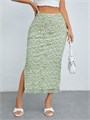 Юбка-миди Milumia с цветочным принтом и разрезом по подолу, в стиле бохо, высокая талия 11310114
