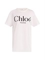 Футболка из 100% хлопка с логотипом Chloe, круглым вырезом и короткими рукавами, производство Италия 11025837