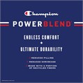 Мужское худи Champion Powerblend из флиса, стандартный крой, 50% хлопок, 50% полиэстер 11268858