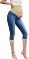 Узкие капри для беременных Hybrid &amp, Company из стретч-денима с высокой талией, комфортные и стильные, 70% хлопок 10023108