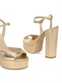 Stuart Weitzman Платформенные сандалии Dayna Boost 130MM из металлической кожи с открытым носком 11009654