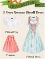 Костюм в стиле немецкого Дирндля для женщин Scarlet Darkness к Октоберфесту, 3 предмета 11250633