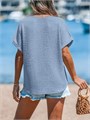 Модная летняя блузка CUPSHE с короткими рукавами и V-образным вырезом, свободного кроя, идеальна для пляжа и отдыха 11276888