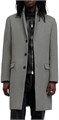 AllSaints Пальто Hal из шероховатой ткани, классического фасона, с одинарной застежкой и лацканами 11291688