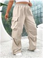 Штаны-карго большого размера от Verdusa с завязками на талии, свободного кроя, в парашютном стиле 11304863