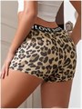 Женские боксёры SOLY HUX с леопардовым принтом, высокой талией и из мягкой ткани, стильные 11311821