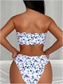 Бикини Milumia из 2 предметов с цветочным принтом и рюшами, без бретелек, идеально подходит для пляжа и бассейна 11287170