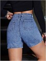 Молодёжные джинсовые шорты Floerns с высокой талией, прямыми штанинами и карманами, летние 11287464
