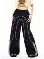 Женские спортивные брюки GORGLITTER с высокой талией, широкие стиль Y2K из парусины, уличная мода 11257609