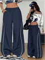 Женские спортивные брюки GORGLITTER с высокой талией, широкие стиль Y2K из парусины, уличная мода 11257609