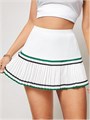 Мини-юбка для тренировок Verdusa с карманами, контрастной полоской и высокой талией 11286159