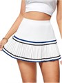 Мини-юбка для тренировок Verdusa с карманами, контрастной полоской и высокой талией 11286159