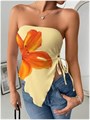 Женский короткий топ без рукавов с цветочным принтом и боковыми завязками от Floerns, летняя богемная одежда 11308541