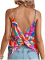 Бохо-камисоль SweatyRocks с цветочным принтом, открытой спиной и регулируемыми бретелями 11252798