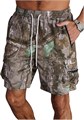 Мужские графические шорты SweatyRocks с карманами, камуфляжным принтом, струящаяся талия 11267822
