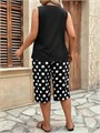 Летний женский комплект 2 предмета в горошек от Verdusa: V-образный топ и шорты 11242603