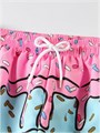 Быстро сохнущие молодёжные купальные шорты Gorglitter с эластичным поясом и рисунком мороженого 11252063