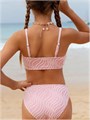 Стильный молодёжный купальник бикини SOLY HUX из двух частей с текстурированными бретельками 11308662
