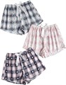 Комплект из 3 предметов: молодёжные клетчатые пижамные шорты на завязках от Milumia 11285717