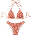 Женский купальник с цветочным принтом от Milumia, 2 предмета: смокинговый треугольный лиф и низ с завязками 11308126