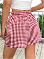 Женские клетчатые шорты SOLY HUX Y2k с эластичной талией, свободного кроя, идеальные для отдыха 11304295