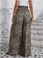 Широкие летние брюки с леопардовым принтом Verdusa с завышенной талией и карманами 11299308