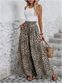 Широкие летние брюки с леопардовым принтом Verdusa с завышенной талией и карманами 11299308