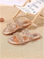 Детские блестящие сандалии Gorglitter с открытым носком, удобные для пляжа и отдыха 11284854